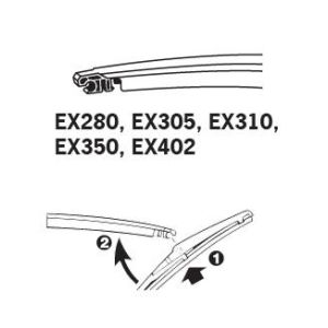 Spazzole tergicristallo senza telaio TRICO TR EX350