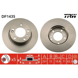 Disco de travão TRW DF1435