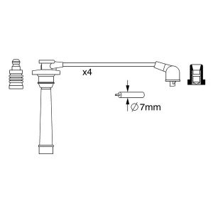 Set di cavi d'accensione BOSCH 0 986 357 272