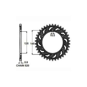 Tandwiel achter SUNSTAR SUNR1-3541-46