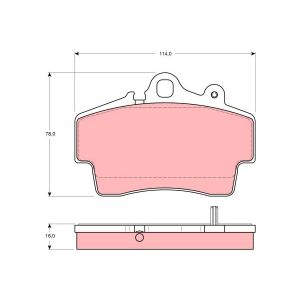 Set di pastiglie freno TRW GDB1394, fronte