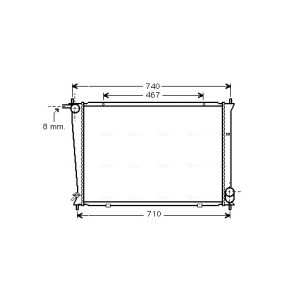 Radiador de motor AVA COOLING HYA2148