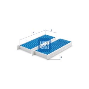 Jogo de filtros, ar do habitáculo UFI 34.254.00