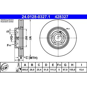 Bremsscheibe ATE 24.0128-0327.1