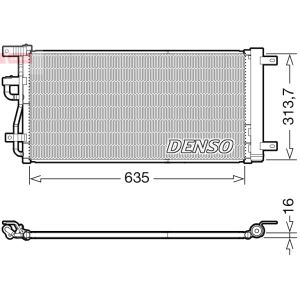 Condensador, sistema de ar condicionado DENSO DCN15007