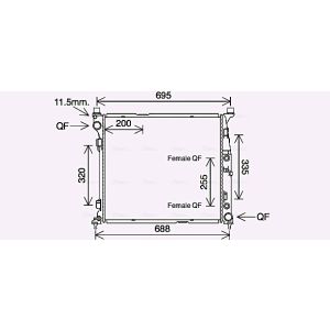 Arrefecedor do motor AVA COOLING MS2694
