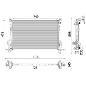 Jäähdytin MAHLE CR 2637 000P