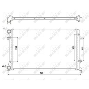 Radiador, refrigeración del motor Economy Class NRF 53405A