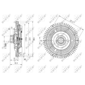 Koppeling, radiatorventilator NRF 49568