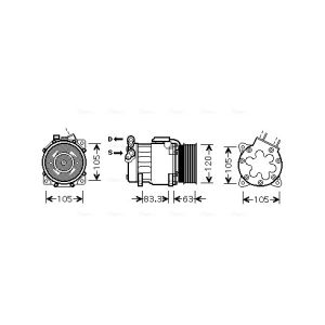 Compressor, ar condicionado AVA COOLING PEAK306