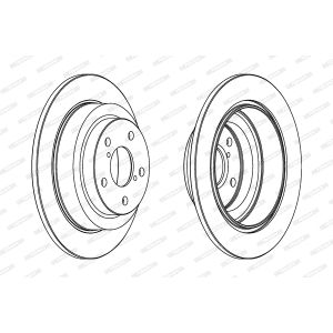 Remschijven FERODO DDF678C achter, volledig, 2 Stuk