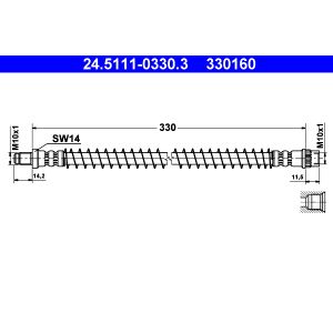 Bremsschlauch ATE 24.5111-0330.3