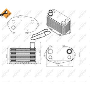 Enfriador de aceite, aceite de motor EASY FIT NRF 31307