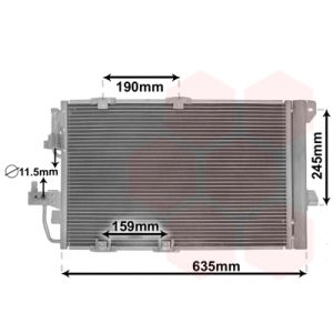 A/C-kondensor VAN WEZEL 37005326