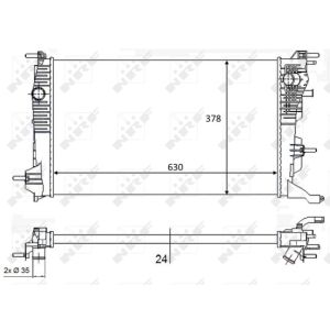 Radiator, motorkoeling NRF 58388