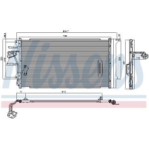 Condensatore, impianto di climatizzazione NISSENS 94667