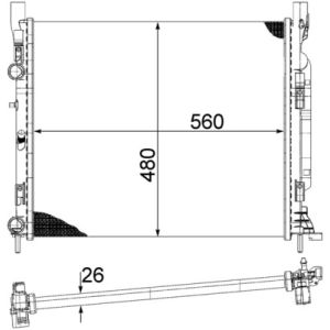 Arrefecedor do motor MAHLE CR 1155 000S