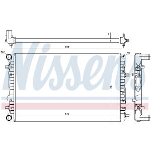 Radiatore, raffreddamento motore NISSENS 65326