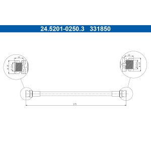 Flexible de frein ATE 24.5201-0250.3