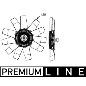 Ventilateur, refroidissement du moteur MAHLE CFF 530 000P