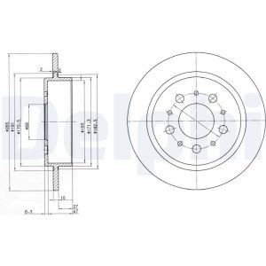Disco de freno DELPHI BG2718