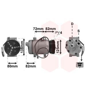 Kompressor för luftkonditionering VAN WEZEL 0300K178