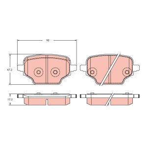 Conjunto de pastilhas de travão TRW GDB2410