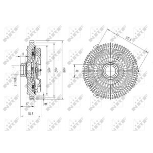 Koppeling, radiatorventilator NRF 49631