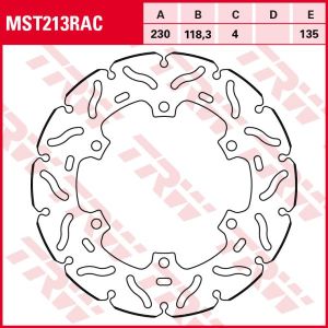 Remschijf TRW MST213RAC, 1 Stuk