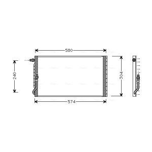 Condensador, sistema de ar condicionado AVA COOLING UV5012 AVA