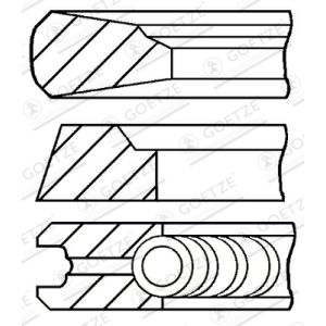 Jeu de segments de piston GOETZE 08-143600-10