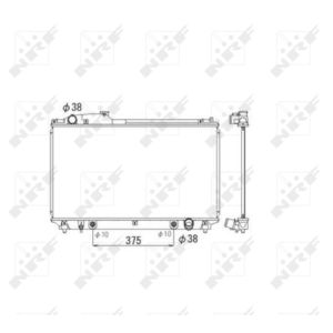 Radiador, refrigeración de motor NRF 53584