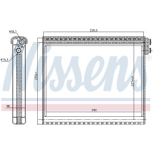 Verdampfer, Klimaanlage NISSENS 92341