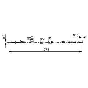 Cabo, travão de estacionamento BOSCH 1 987 482 347