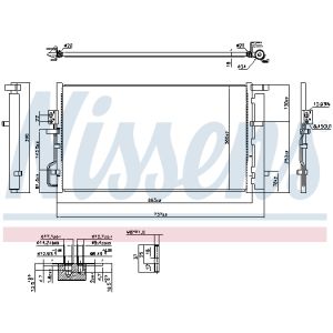 Condensatore, impianto di climatizzazione NISSENS 941063