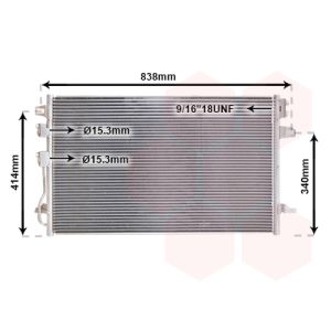 Condensator, airconditioning VAN WEZEL 07005088