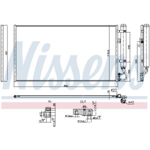 Condensator, airconditioning NISSENS 940900