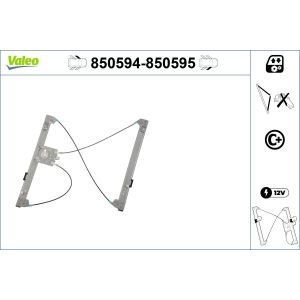 Regulador de janelas VALEO 850594
