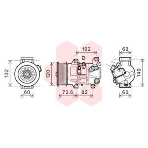 Compressor, ar condicionado VAN WEZEL 5300K610