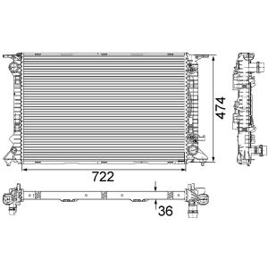 Arrefecedor do motor MAHLE CR 912 000S
