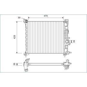 Radiateur moteur VALEO 701166