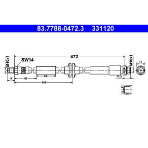 Bremsschlauch ATE 83.7788-0472.3