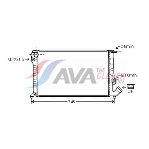 Motorradiateur  AVA COOLING CNA2153