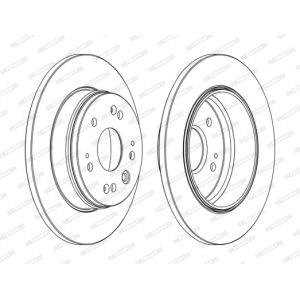 Remschijf FERODO DDF1540C achter, compleet, 2 stuk