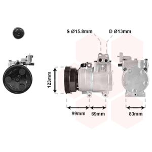 Compressor, ar condicionado VAN WEZEL 8200K221