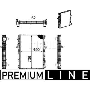 Kühler, Motorkühlung MAHLE CR 1170 000P