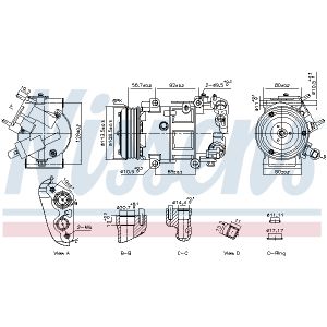 Compressor, ar condicionado NISSENS 891109