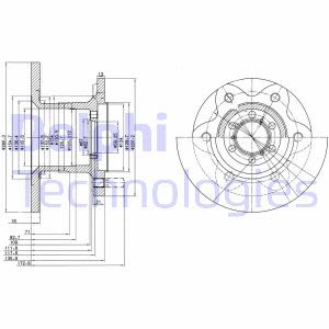 Disco freno DELPHI BG429, 1 pezzo