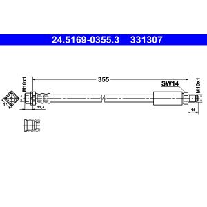 Flexible de frein ATE 24.5169-0355.3