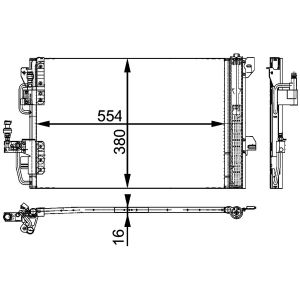 A/C-kondensor MAHLE AC 665 000P